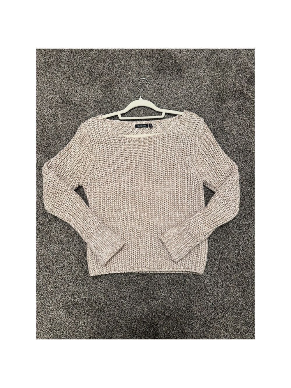 Brave Soul Chunky Knit Sweater Beige Women's Small